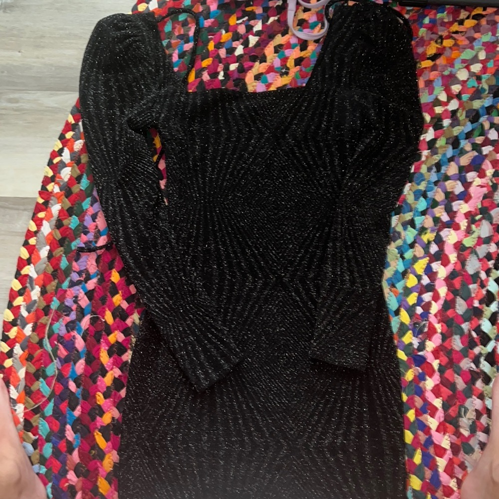 Sparkly tight black dress